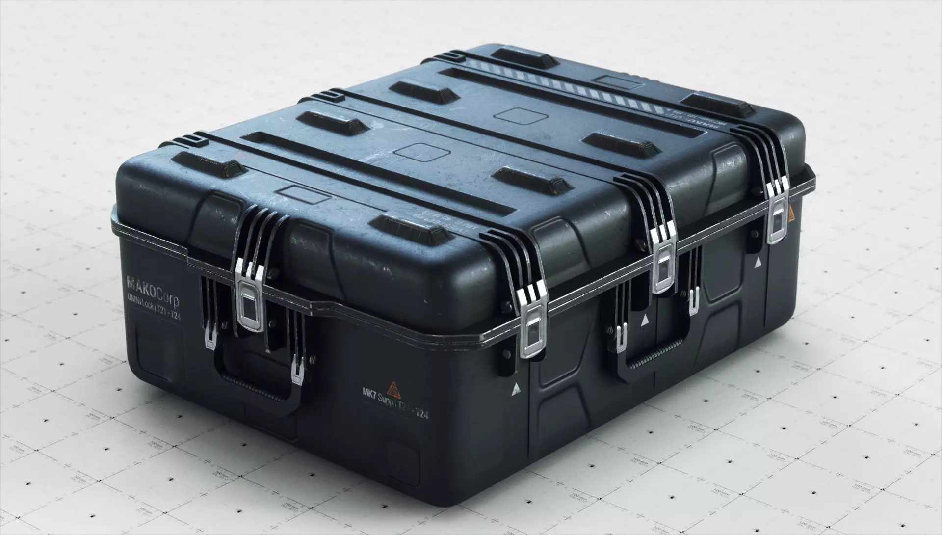 Crate SciFi - PBR Asset Low-poly 3D model_0