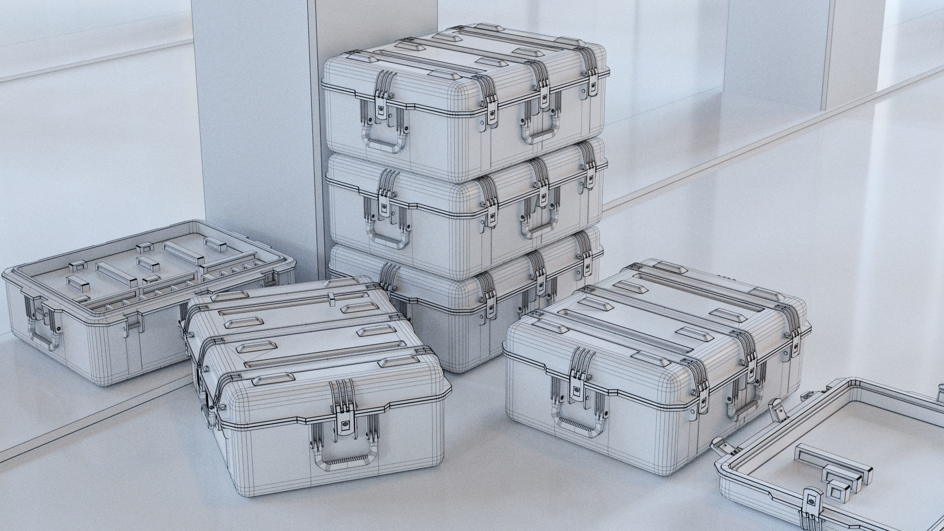 Crate SciFi - PBR Asset Low-poly 3D model_7