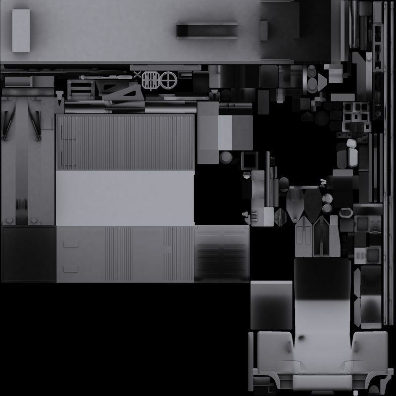 AMBER 1800 Ground-based mobile VHF-band radar Low-poly 3D model_24