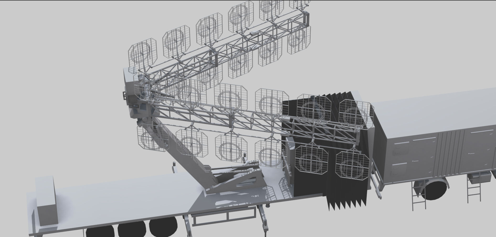AMBER 1800 Ground-based mobile VHF-band radar Low-poly 3D model_18