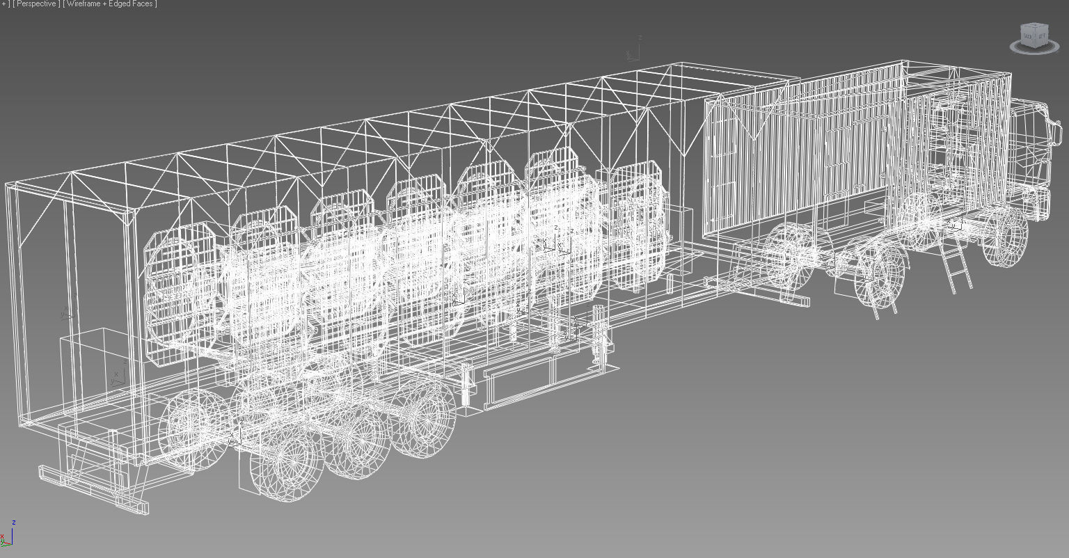 AMBER 1800 Ground-based mobile VHF-band radar Low-poly 3D model_22