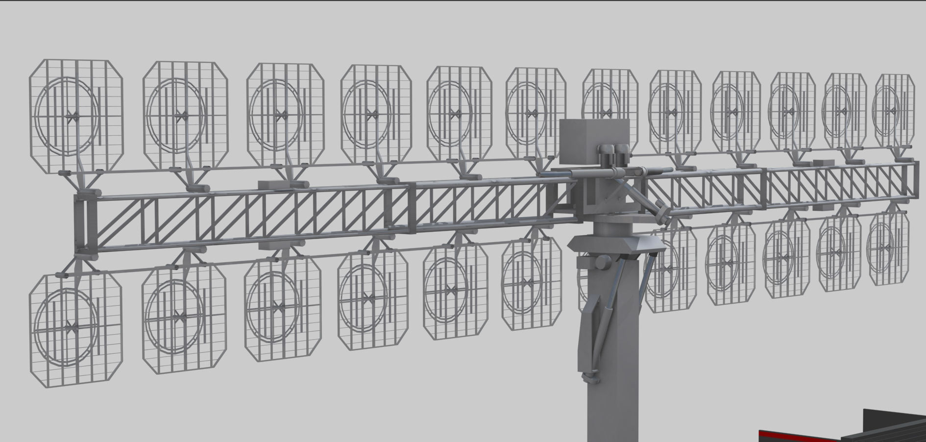 AMBER 1800 Ground-based mobile VHF-band radar Low-poly 3D model_19