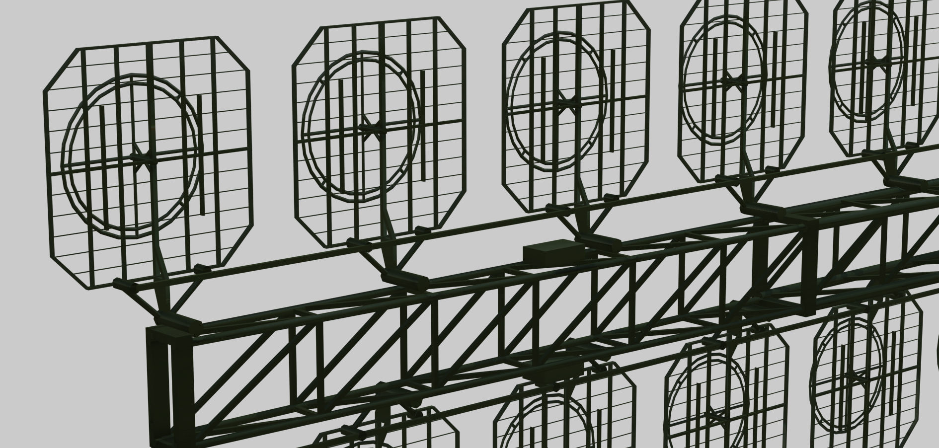 AMBER 1800 Ground-based mobile VHF-band radar Low-poly 3D model_16