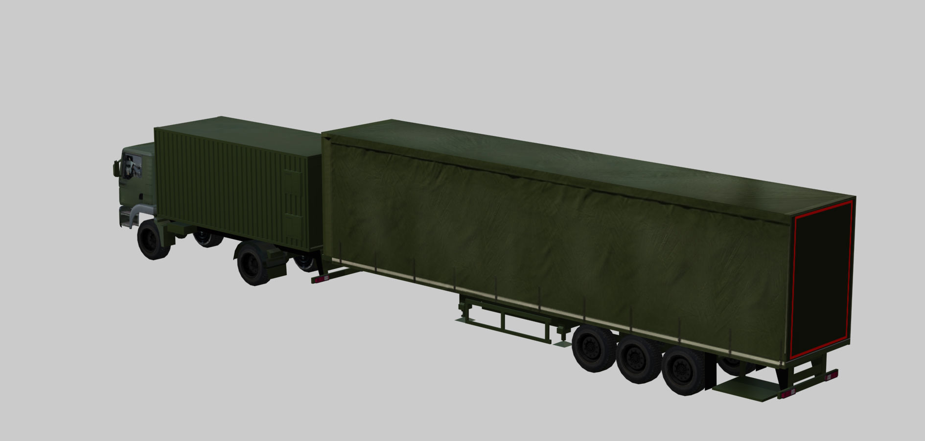 AMBER 1800 Ground-based mobile VHF-band radar Low-poly 3D model_11