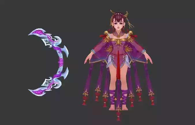 Archer   Ancient little girl