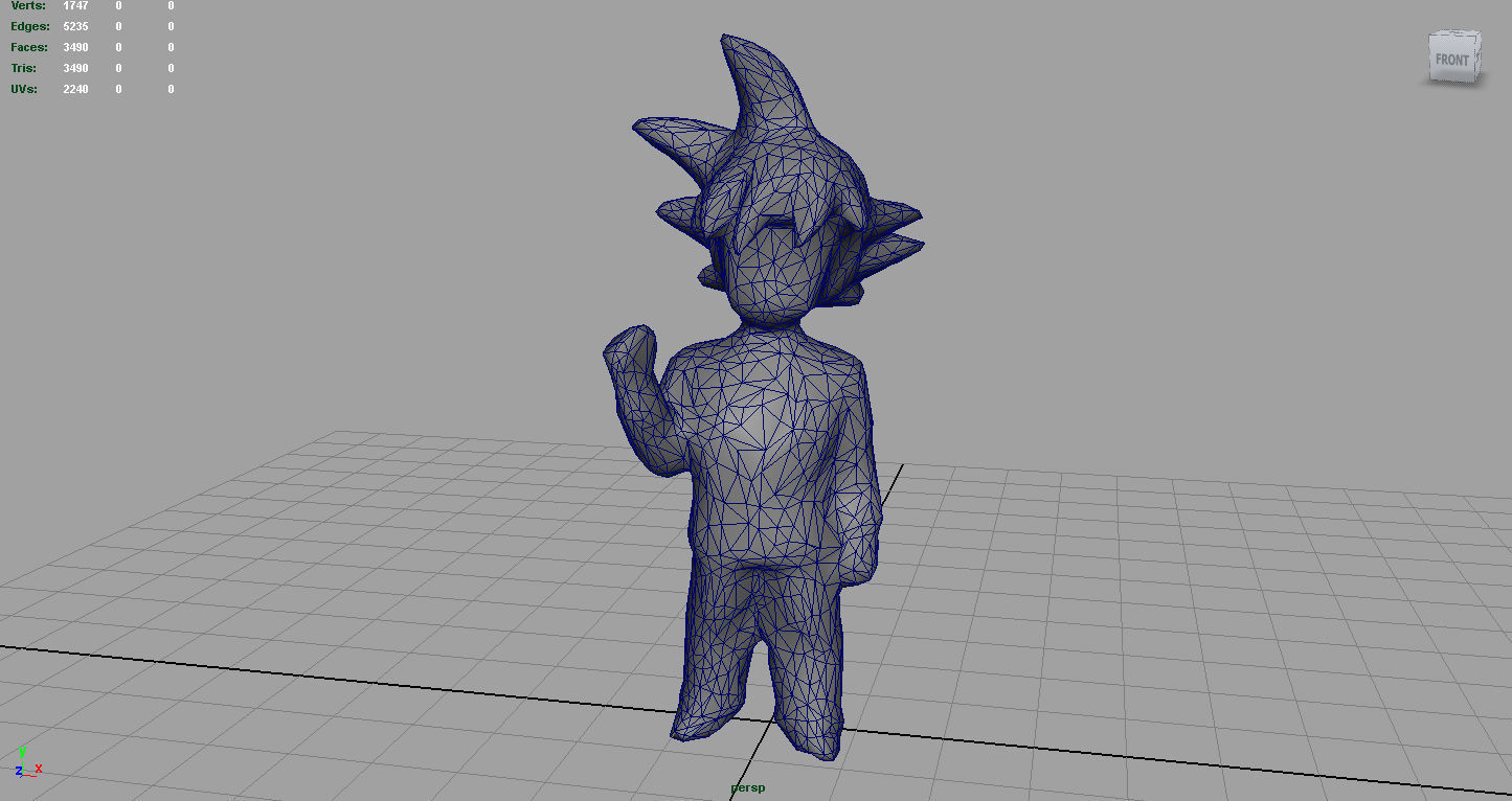 GOKU GROOM Low-poly 3D model_7