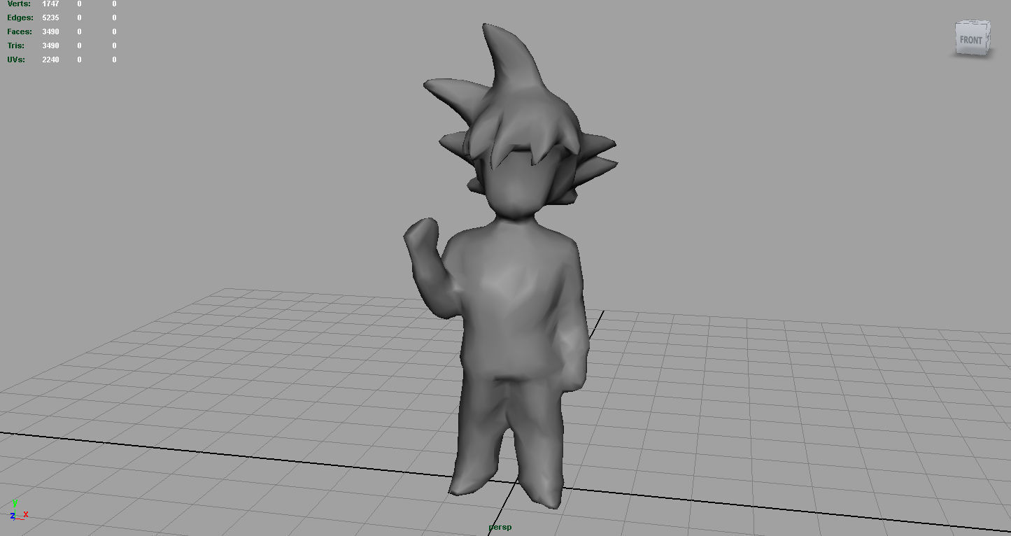 GOKU GROOM Low-poly 3D model_2