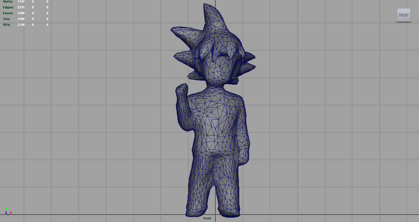 GOKU GROOM Low-poly 3D model_9