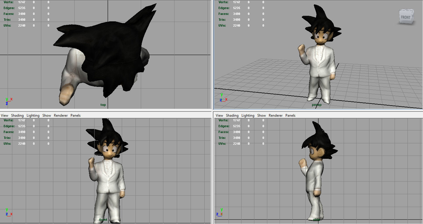 GOKU GROOM Low-poly 3D model_6