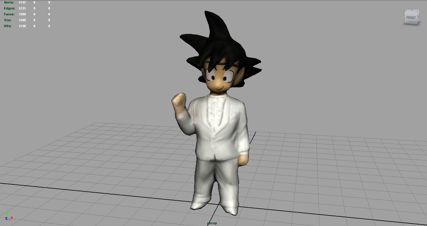 GOKU GROOM Low-poly 3D model_3