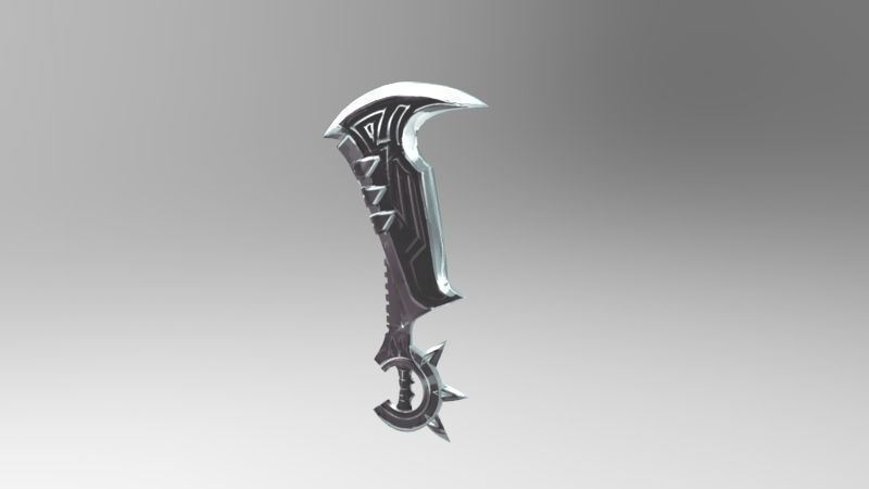 Draven axe 3D model_1