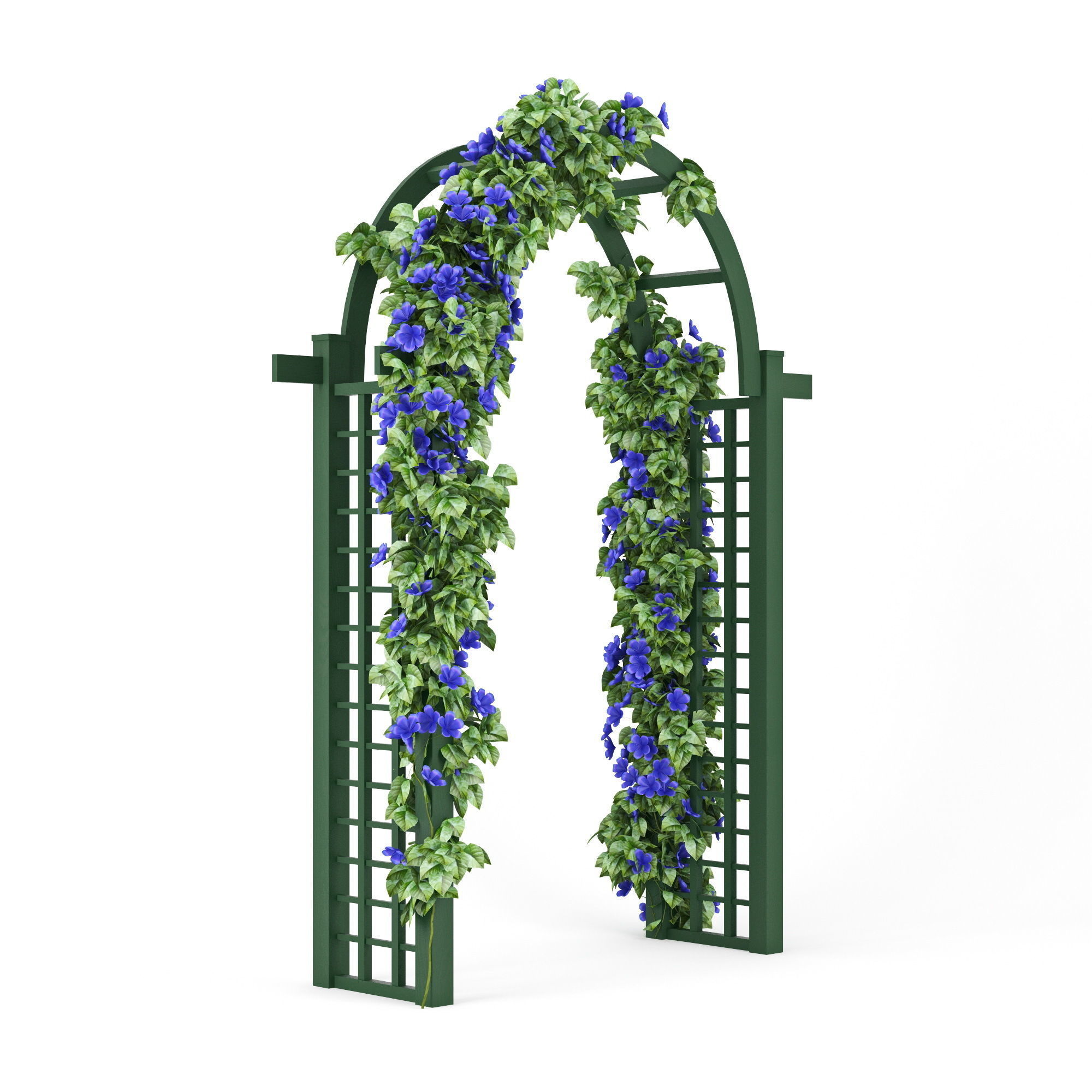 Convolvulus wedding arch with flowers 3D model_2