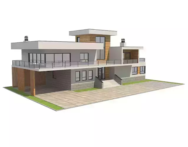 Contemporary House 9 Low-poly 3D model