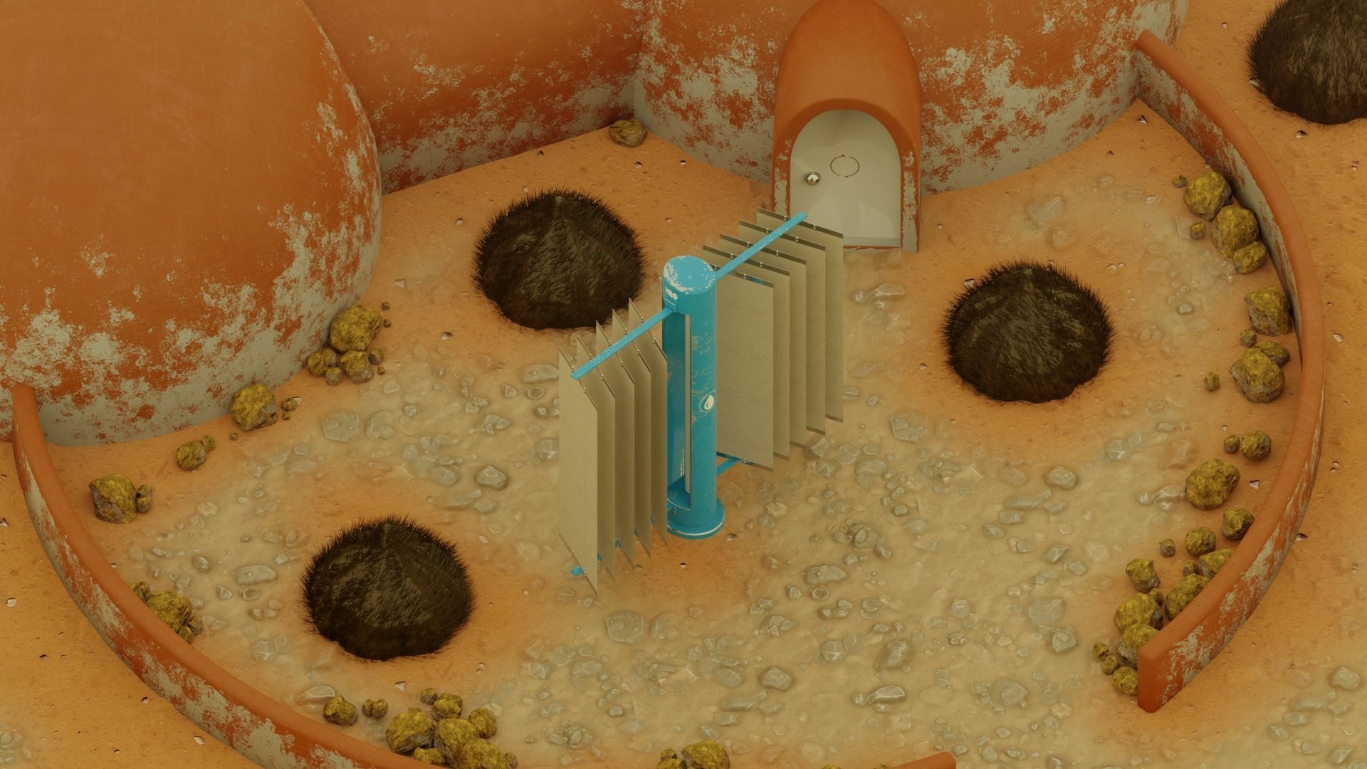 Mars Frontier Scene Low-poly 3D model_3