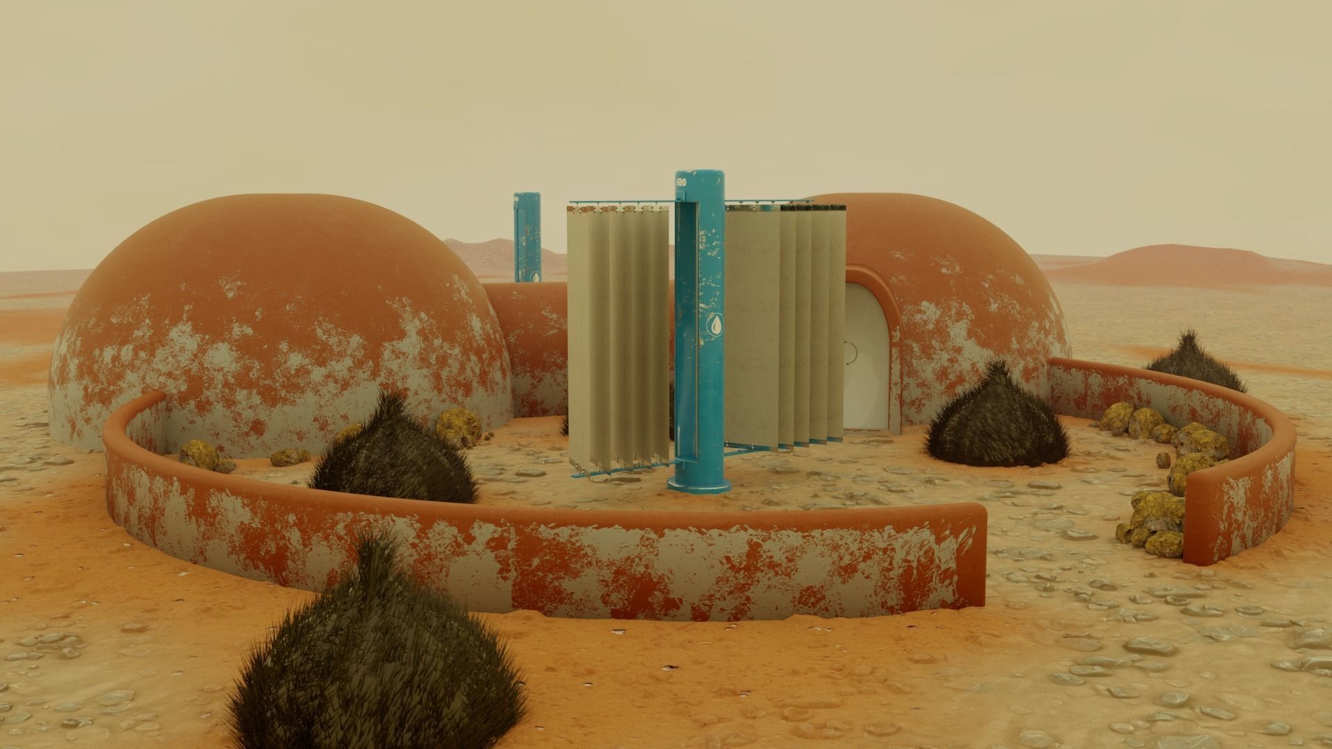 Mars Frontier Scene Low-poly 3D model_2