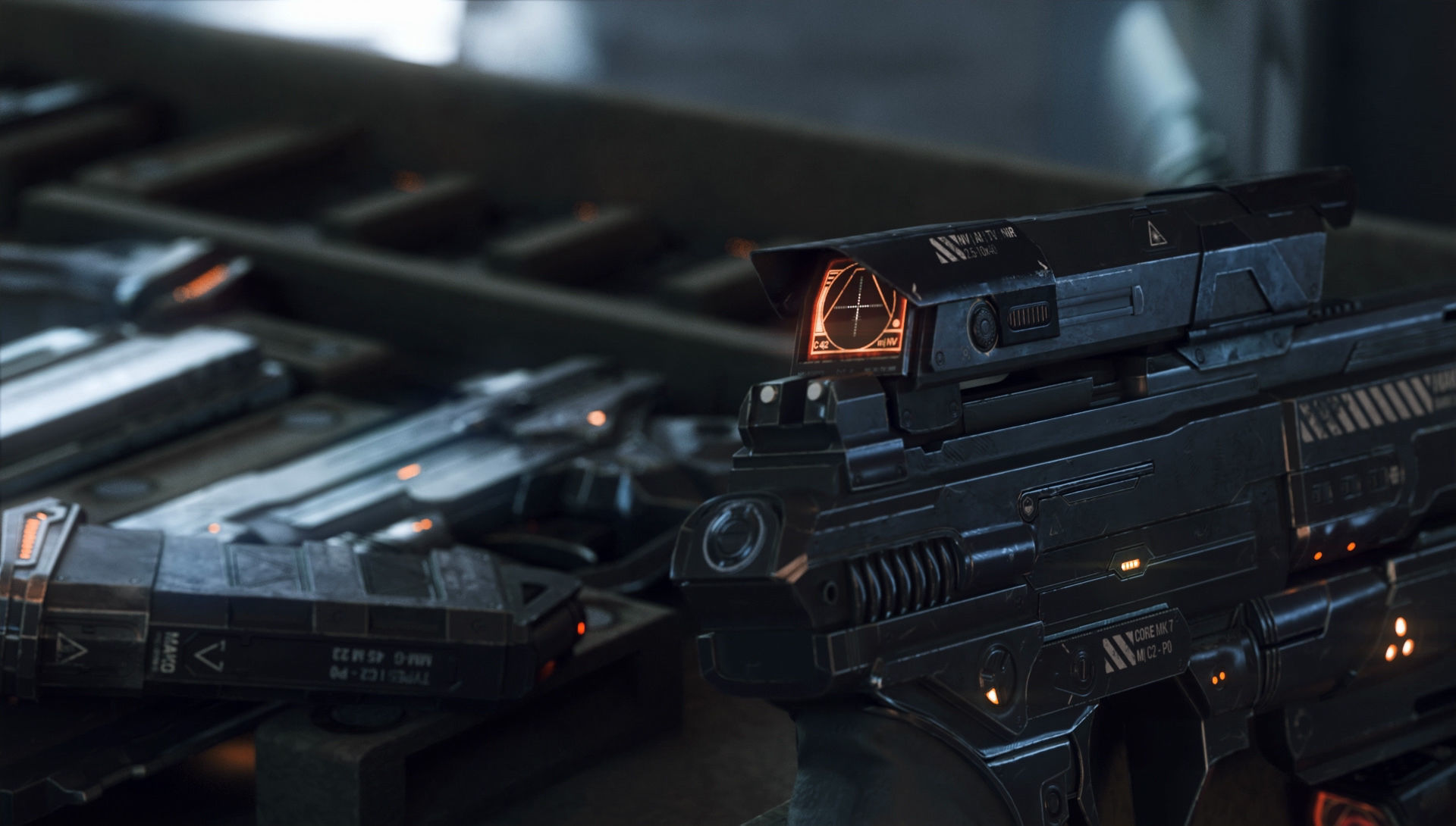 Gun SciFi - PBR 3D Asset Kit Low-poly 3D model_4