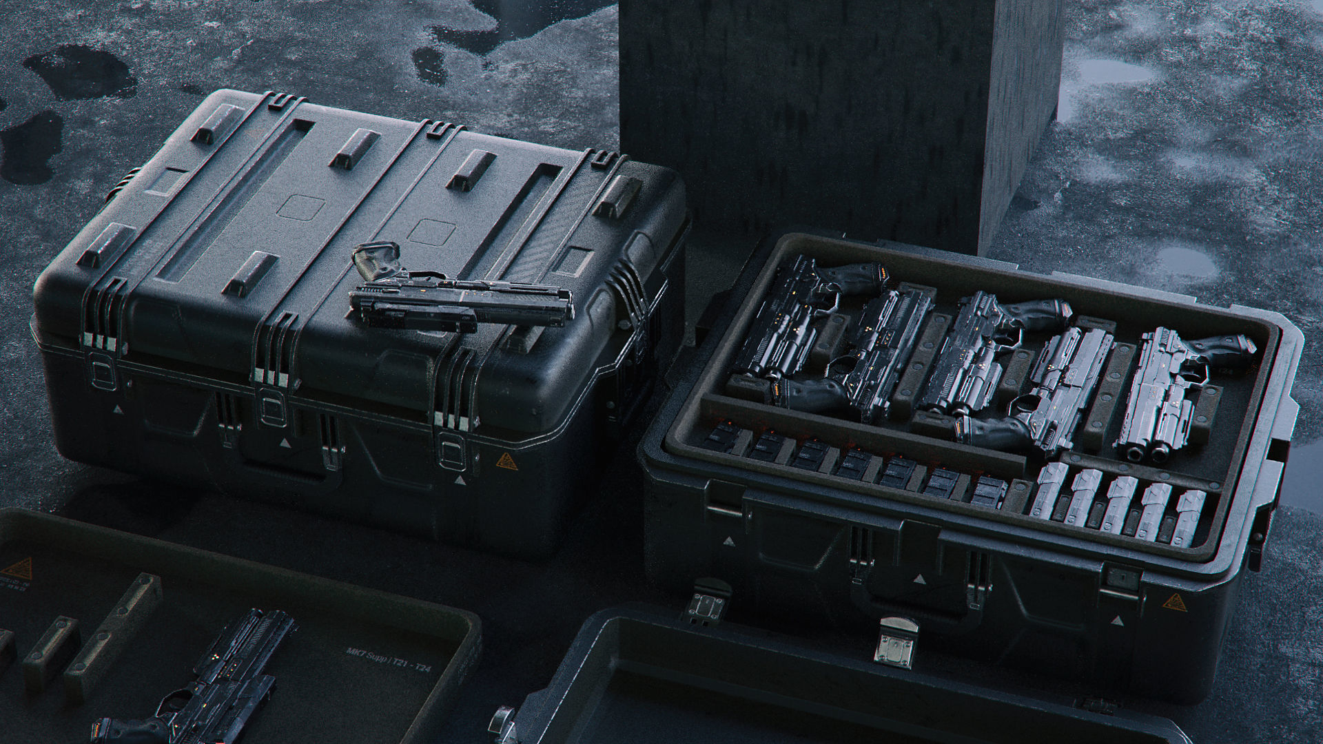 Gun SciFi - PBR 3D Asset Kit Low-poly 3D model_13