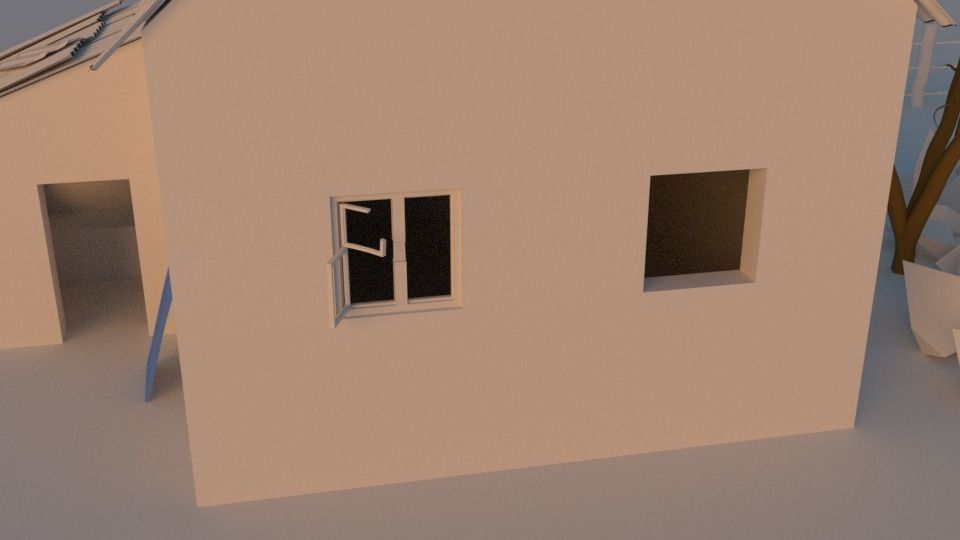 house with cottage Low-poly 3D model_3