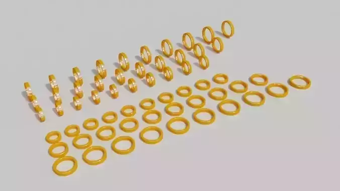 4mm with golden rings