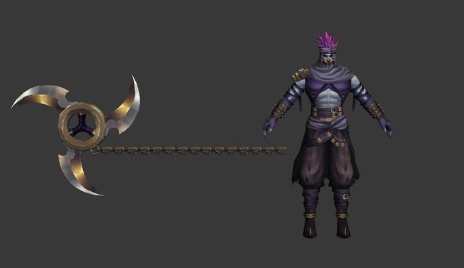 Masked Assassin Low-poly 3D model