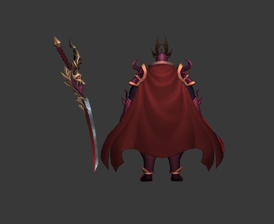 Ninja    warrior Low-poly 3D model_3