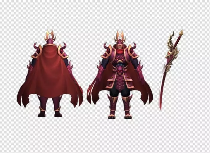 Ninja    warrior Low-poly 3D model_0