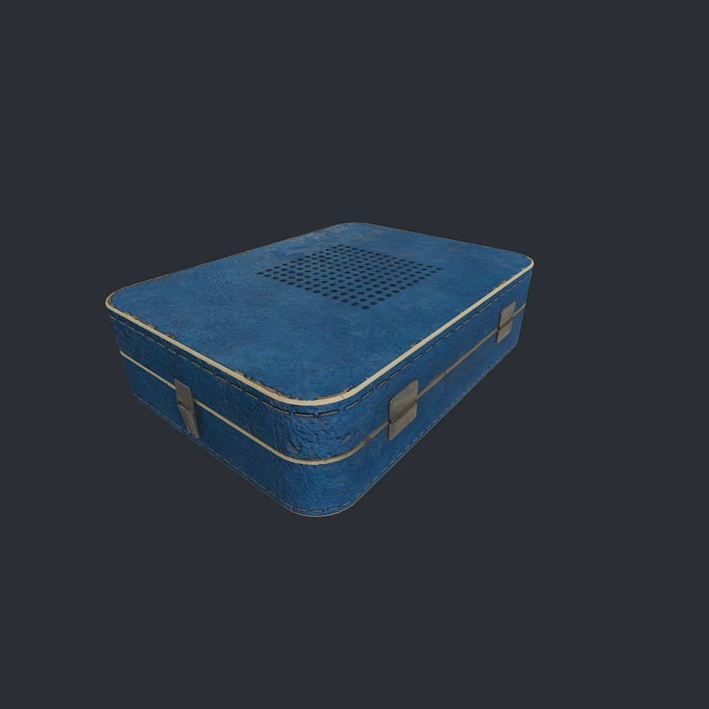 Old Gramophone Low-poly 3D model_12