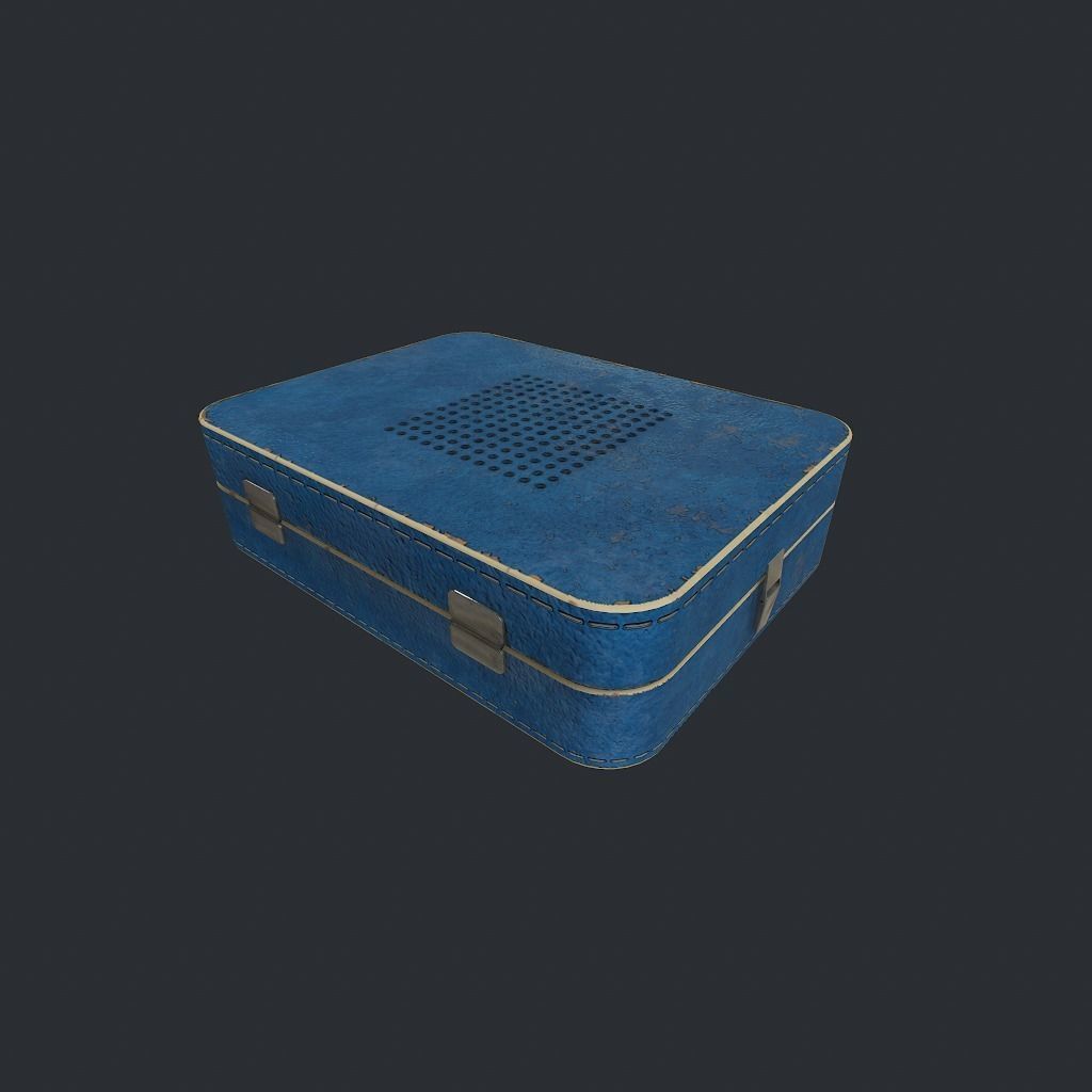 Old Gramophone Low-poly 3D model_13