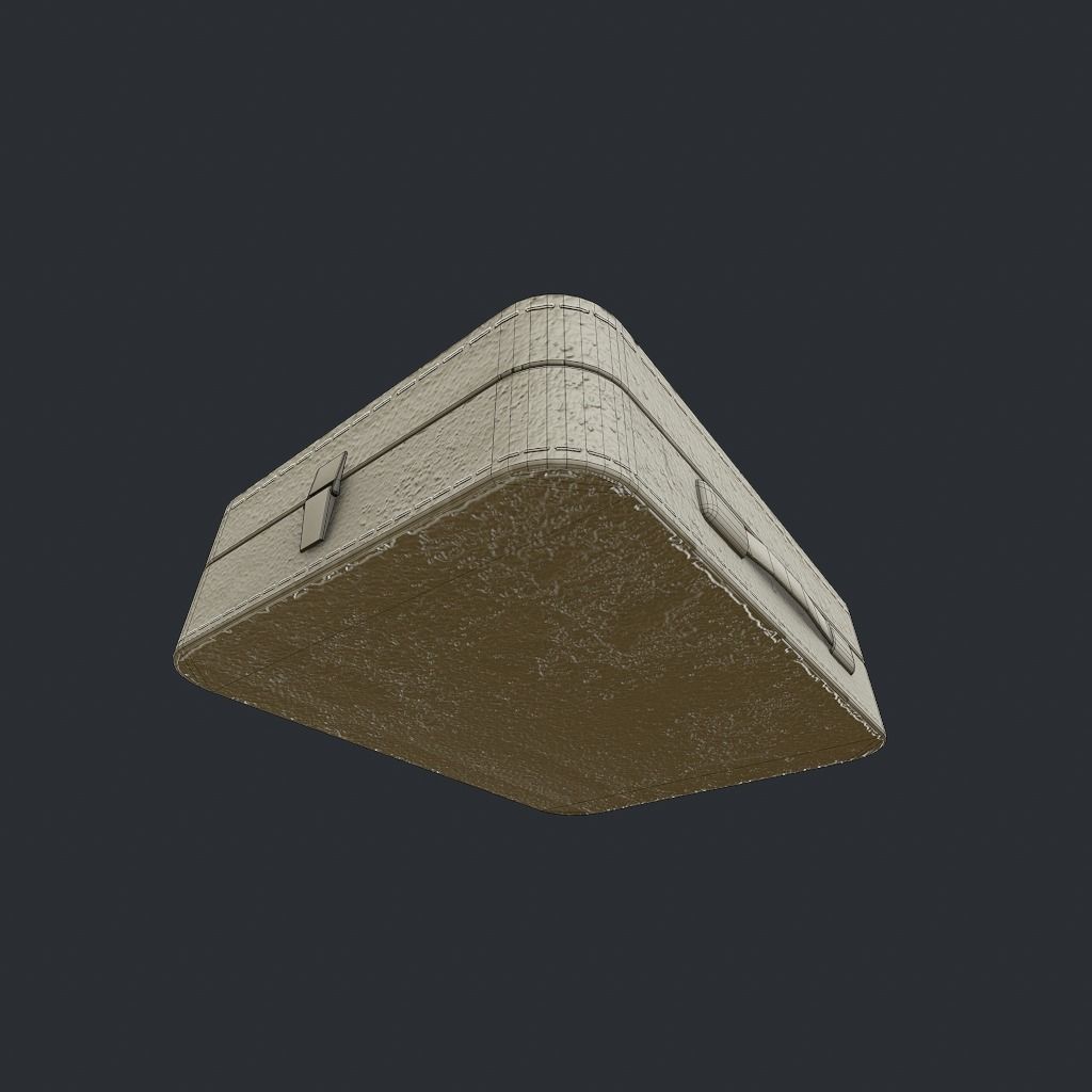 Old Gramophone Low-poly 3D model_20