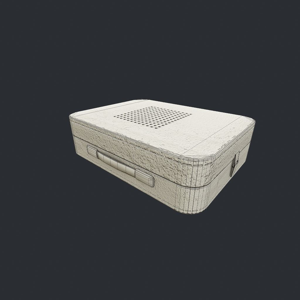 Old Gramophone Low-poly 3D model_22
