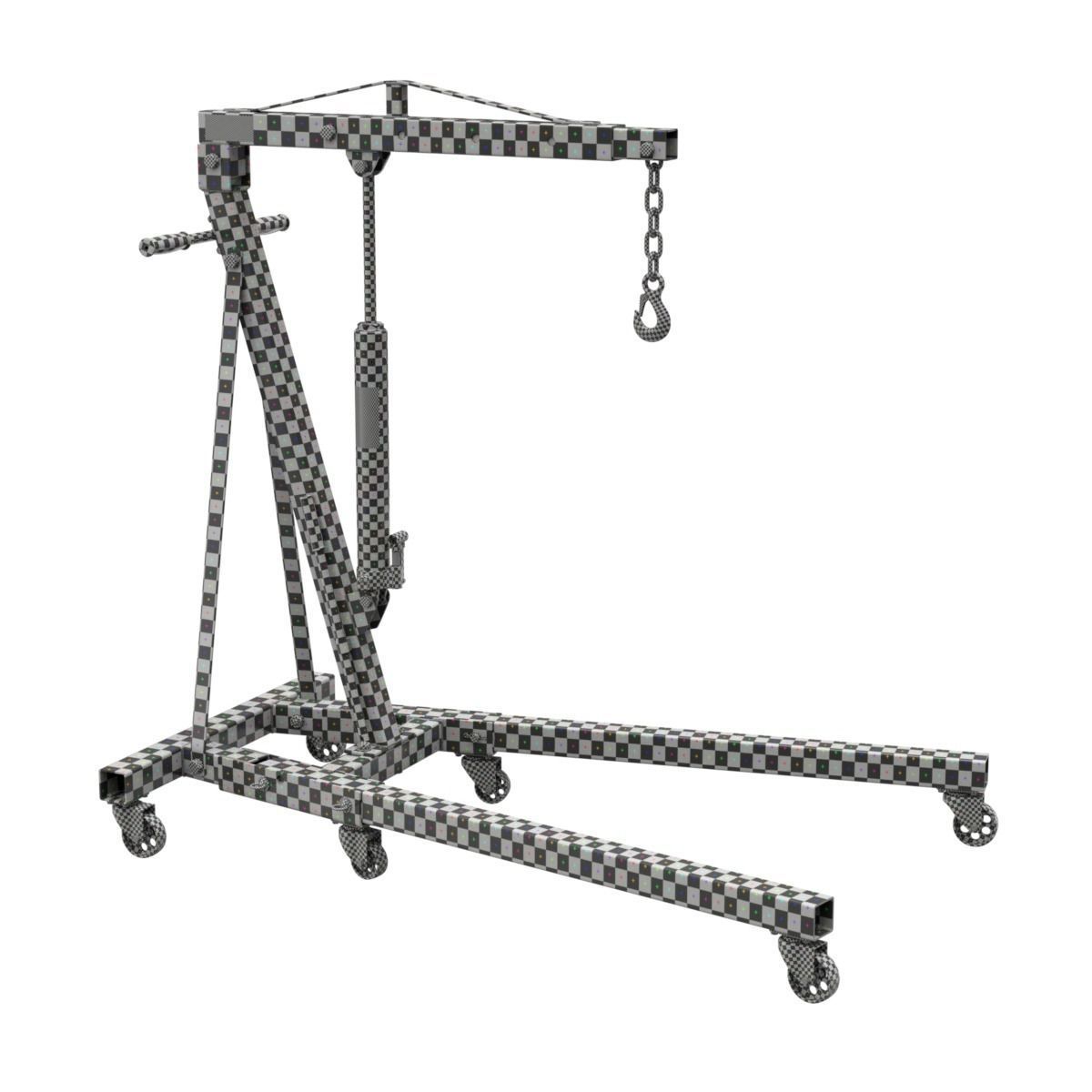 Foldable Workshop Crane 3D model_20