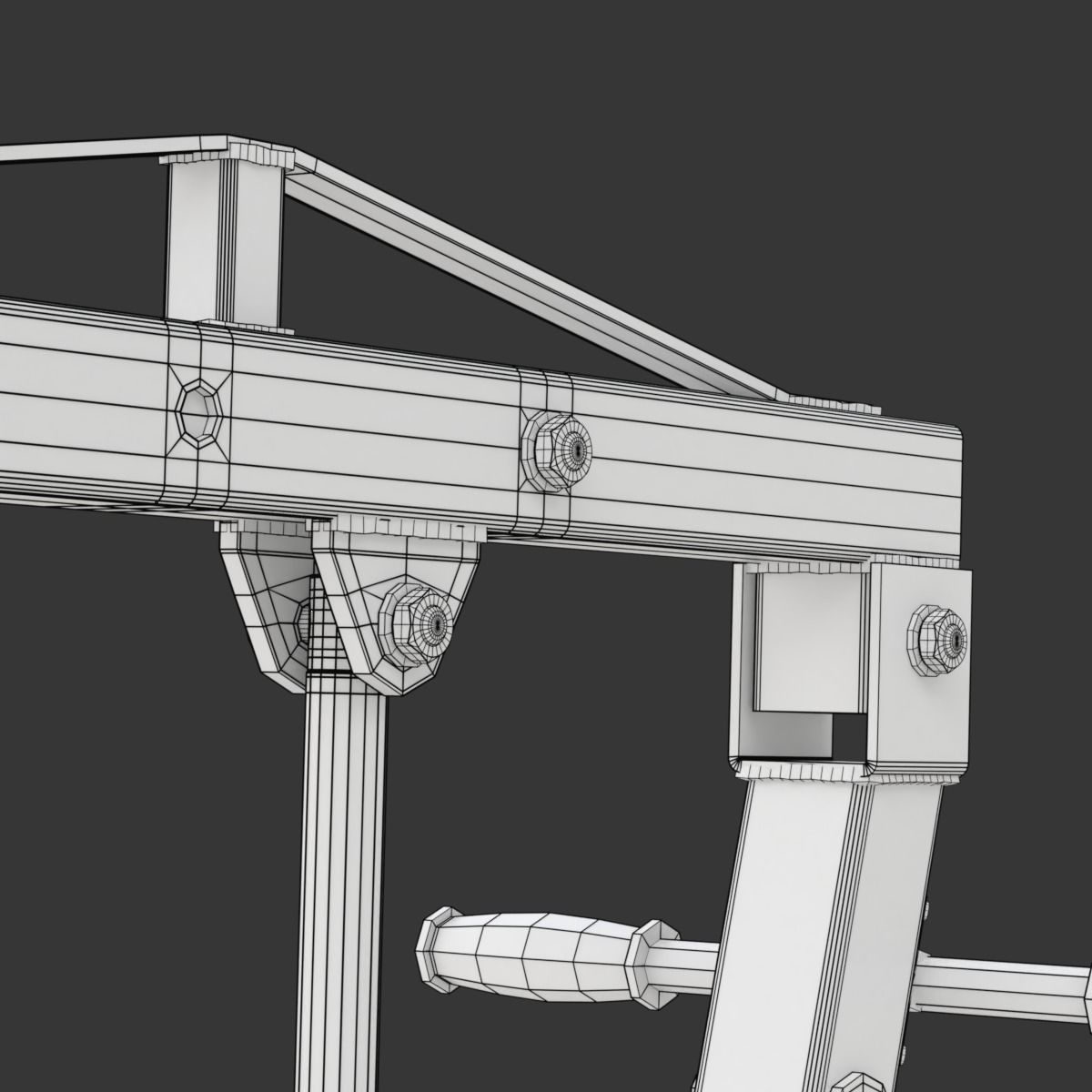 Foldable Workshop Crane 3D model_43