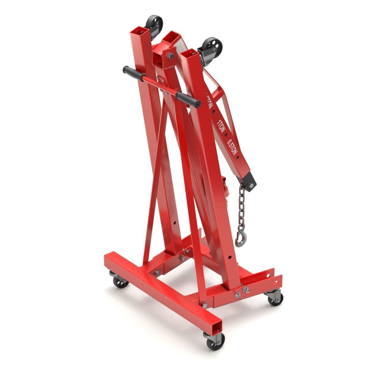 Foldable Workshop Crane 3D model_7