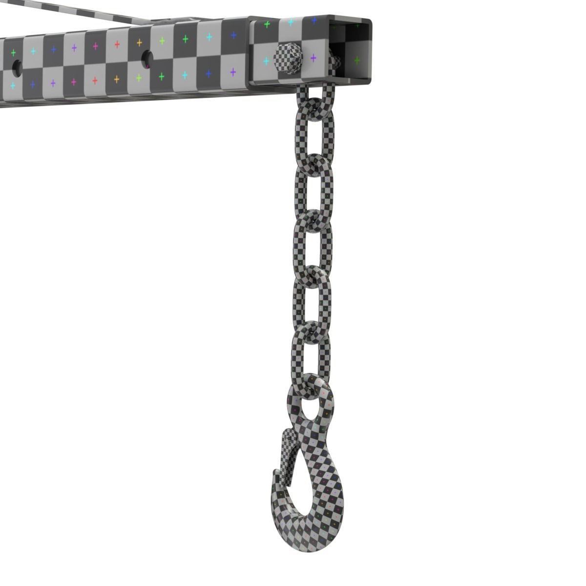 Foldable Workshop Crane 3D model_21