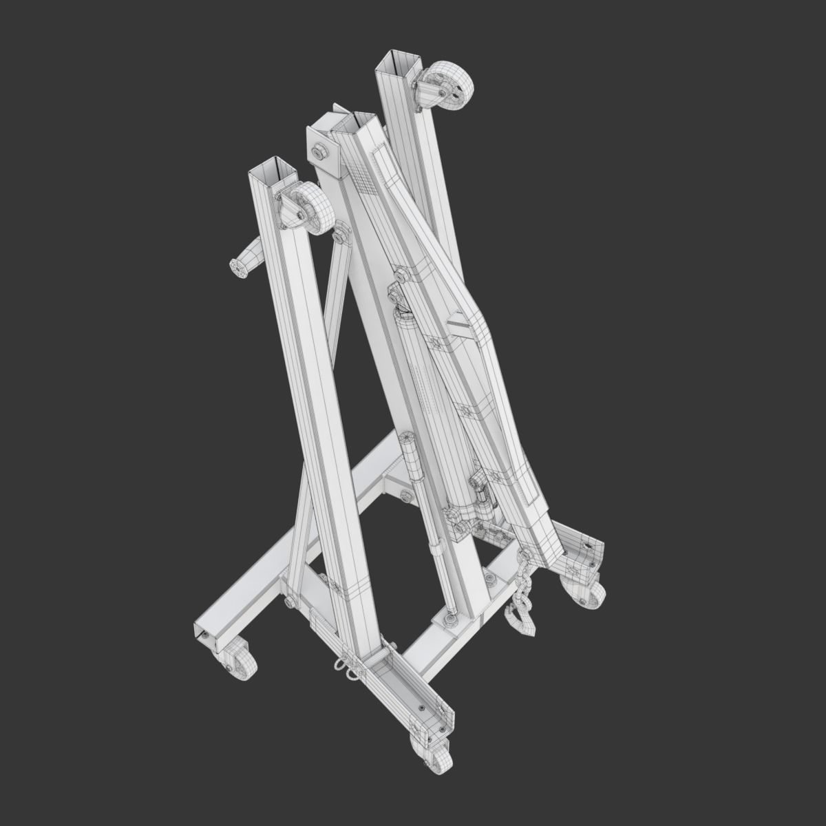 Foldable Workshop Crane 3D model_39