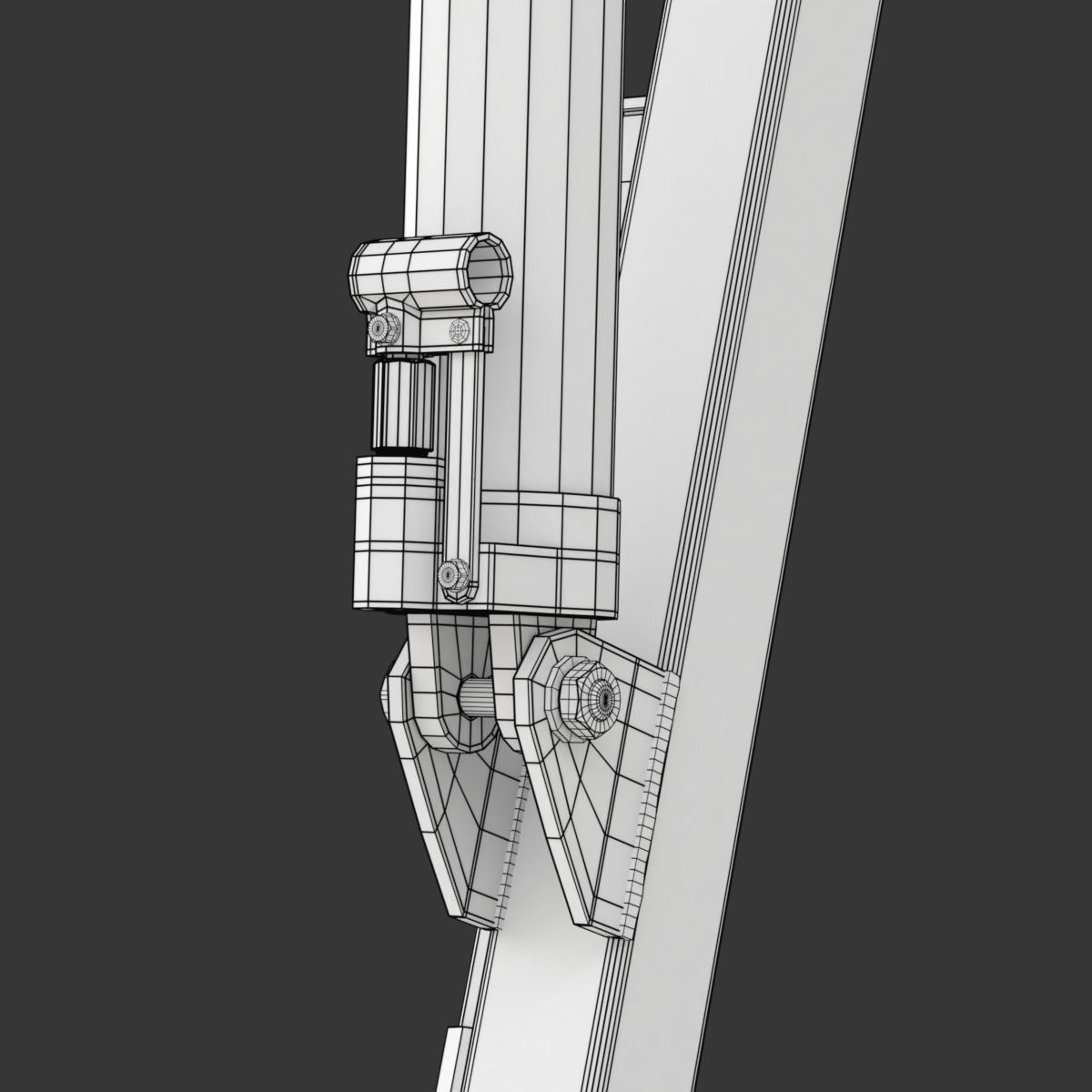 Foldable Workshop Crane 3D model_45