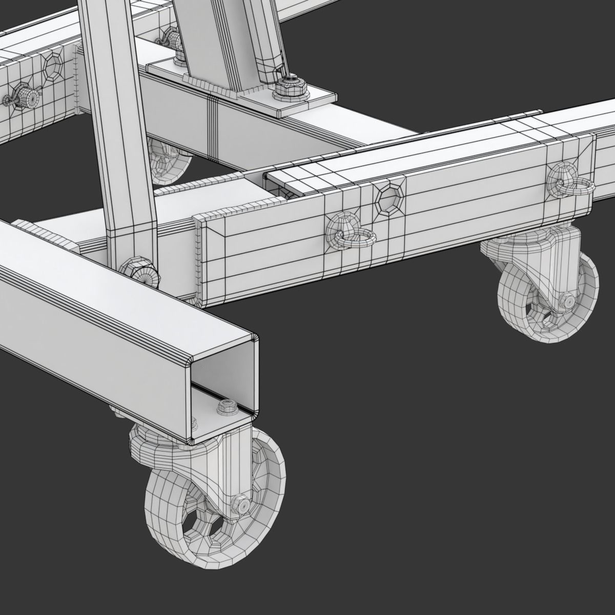 Foldable Workshop Crane 3D model_47