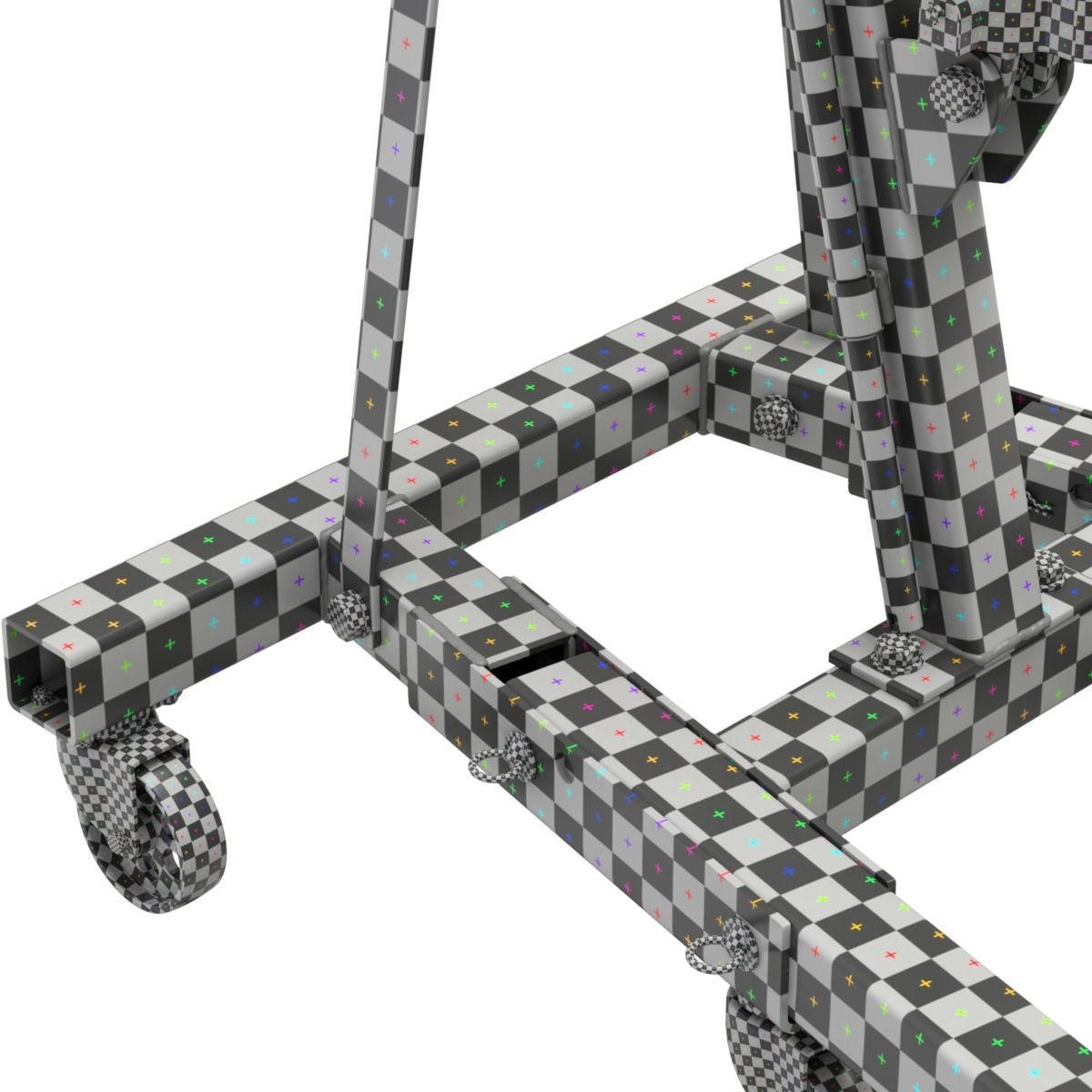 Foldable Workshop Crane 3D model_24