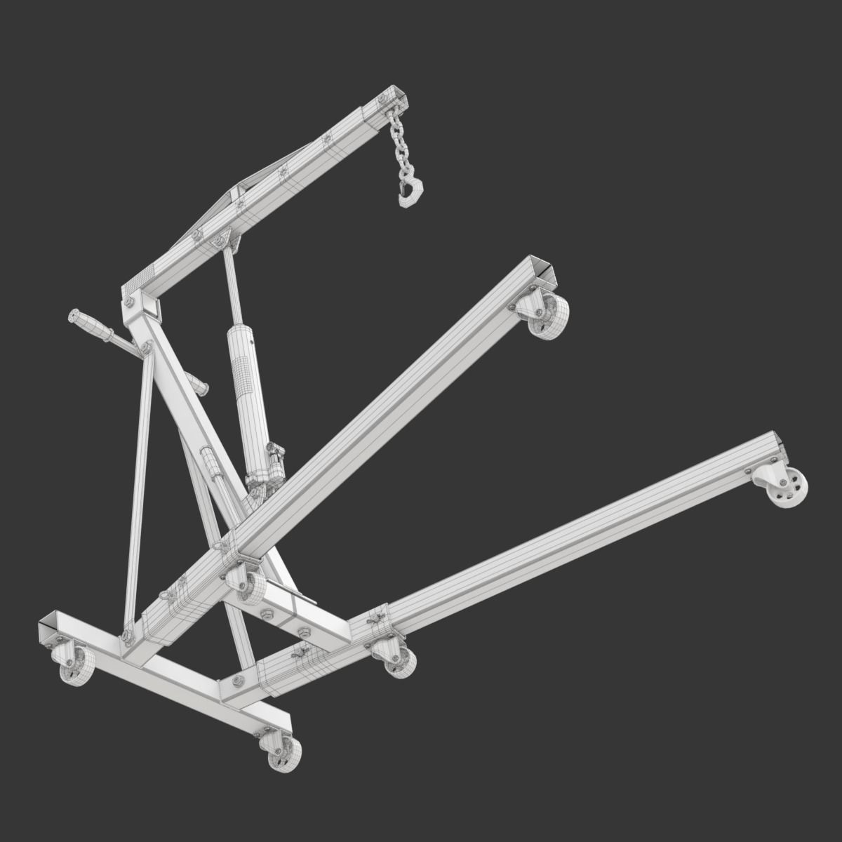 Foldable Workshop Crane 3D model_46