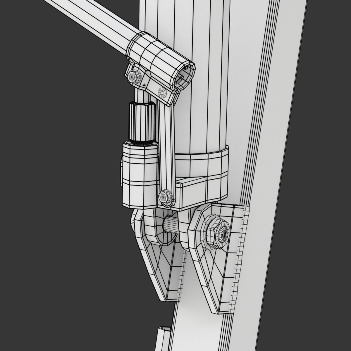 Foldable Workshop Crane 3D model_42