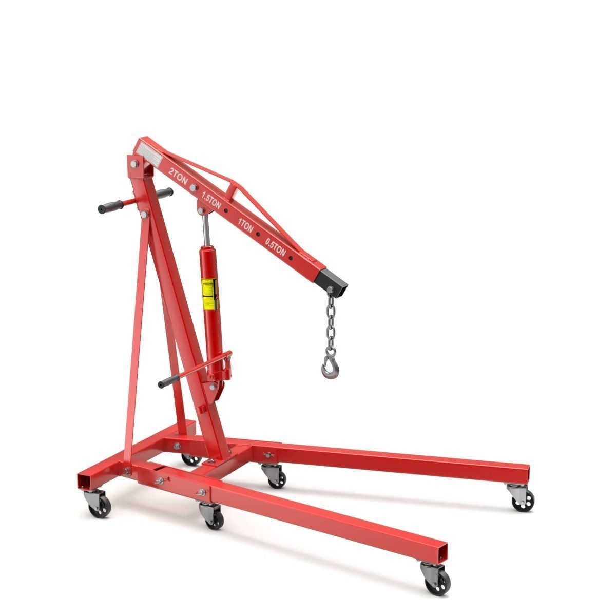 Foldable Workshop Crane 3D model_2