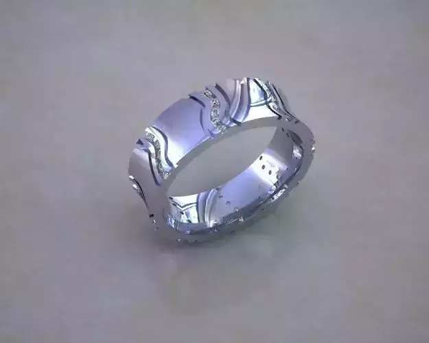 RING RING sterling silver wedding band