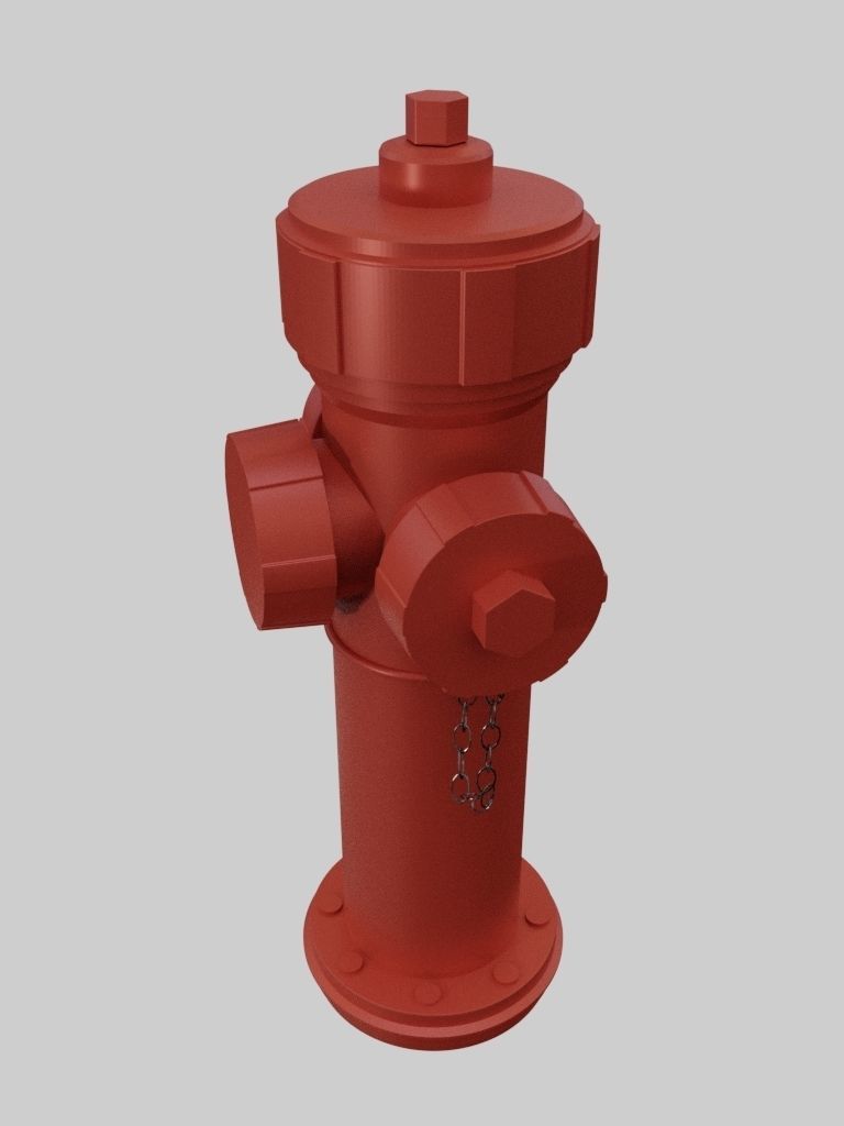 Fire Hydrant - Safety and Emergency Equipment Low-poly 3D model_2