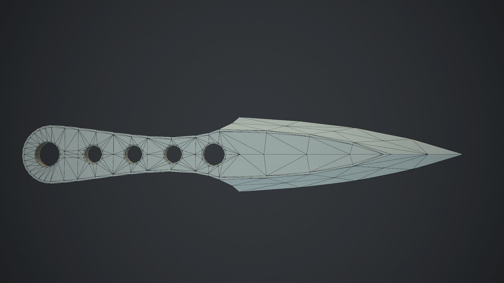 Steel Throwing Knife PBR Game Ready Low-poly 3D model_14
