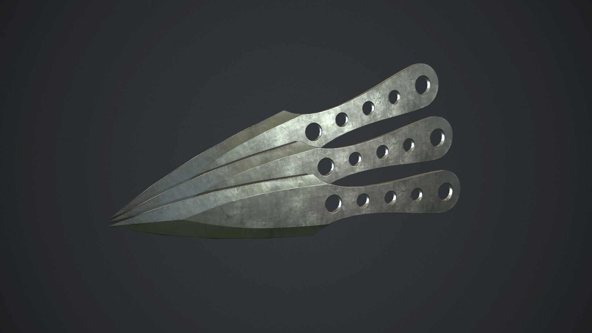 Steel Throwing Knife PBR Game Ready
