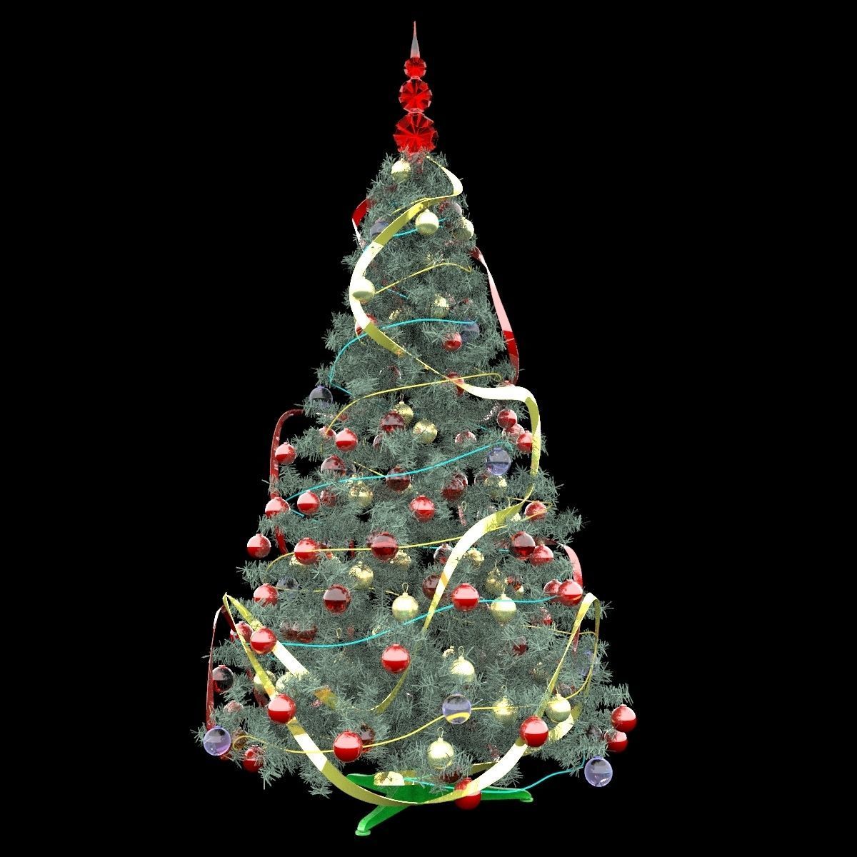 Christmas tree 3D model_4
