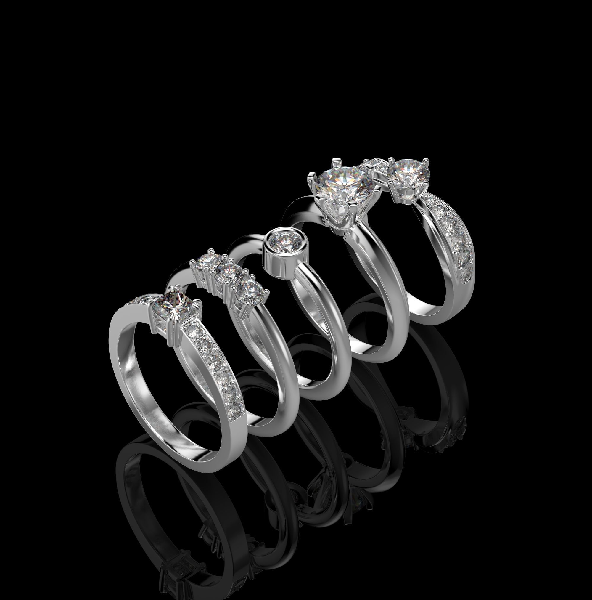 180224 R Pack of Classic rings 3D print model_1