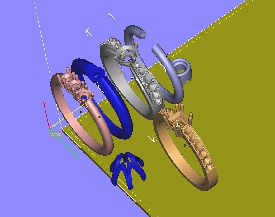 180224 R Pack of Classic rings 3D print model_4