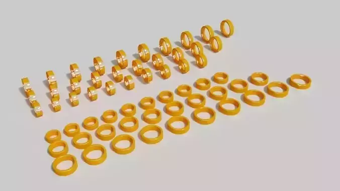6mm with golden rings 3D print model