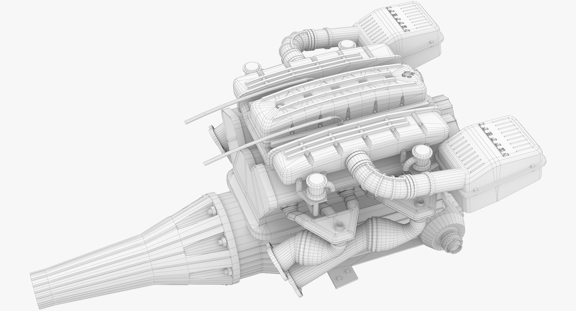 Ferrari Tipo F116 - F133 V12 Engine AWD system Low-poly 3D model_8